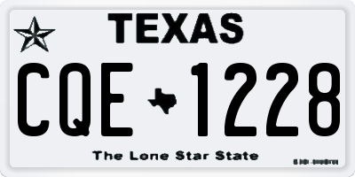 TX license plate CQE1228