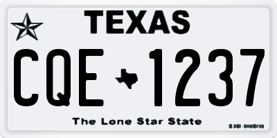 TX license plate CQE1237