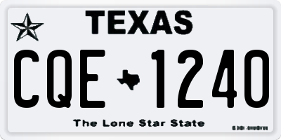 TX license plate CQE1240