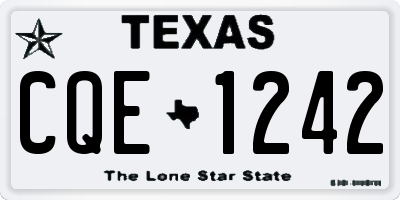 TX license plate CQE1242