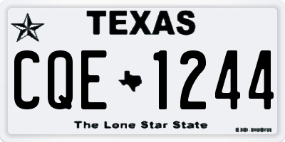 TX license plate CQE1244