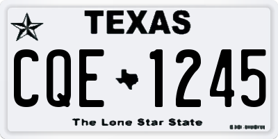 TX license plate CQE1245