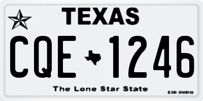 TX license plate CQE1246