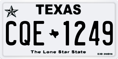 TX license plate CQE1249