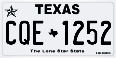 TX license plate CQE1252