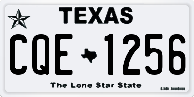 TX license plate CQE1256