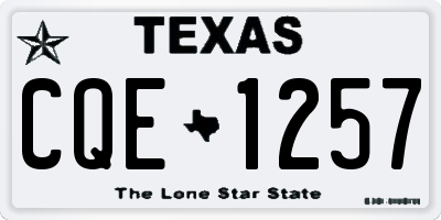 TX license plate CQE1257