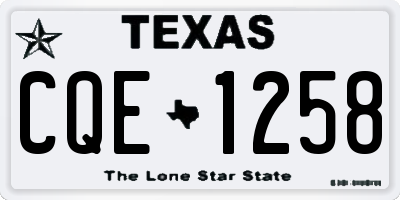 TX license plate CQE1258