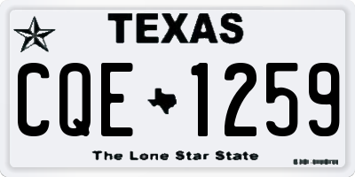 TX license plate CQE1259