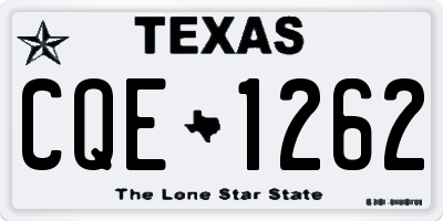 TX license plate CQE1262