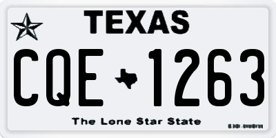 TX license plate CQE1263