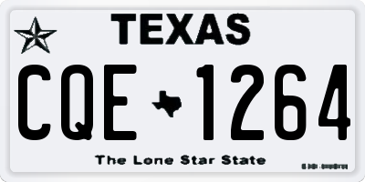 TX license plate CQE1264