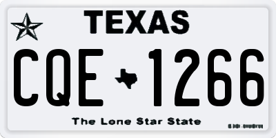 TX license plate CQE1266