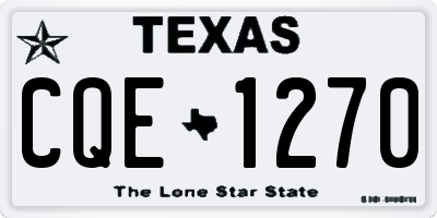 TX license plate CQE1270