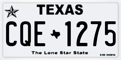 TX license plate CQE1275
