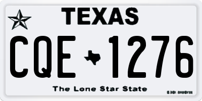TX license plate CQE1276