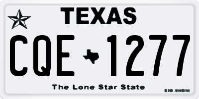 TX license plate CQE1277