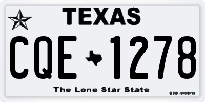 TX license plate CQE1278