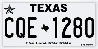 TX license plate CQE1280