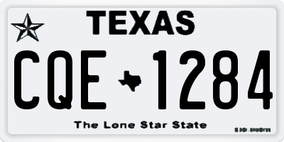 TX license plate CQE1284