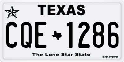 TX license plate CQE1286
