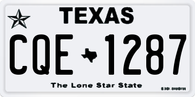 TX license plate CQE1287