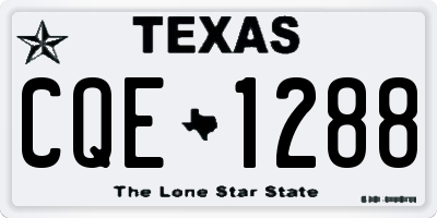 TX license plate CQE1288