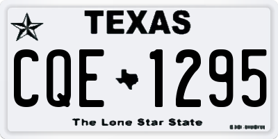 TX license plate CQE1295