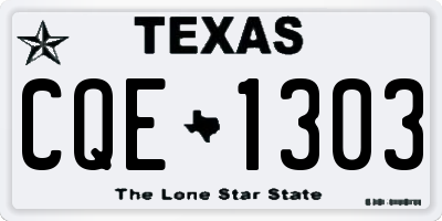 TX license plate CQE1303