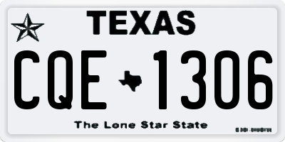 TX license plate CQE1306