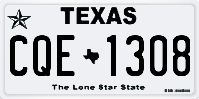 TX license plate CQE1308