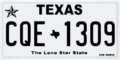 TX license plate CQE1309