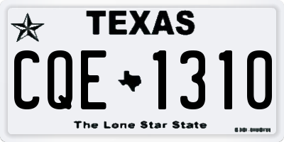 TX license plate CQE1310