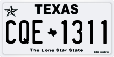TX license plate CQE1311