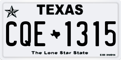 TX license plate CQE1315