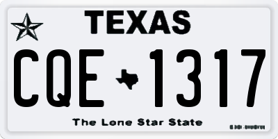 TX license plate CQE1317