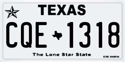 TX license plate CQE1318