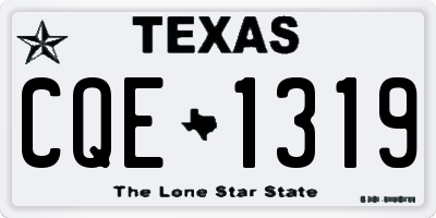 TX license plate CQE1319
