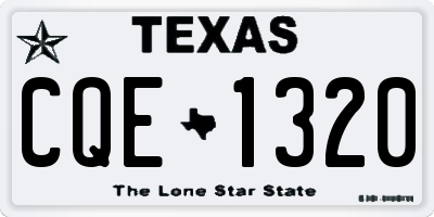 TX license plate CQE1320