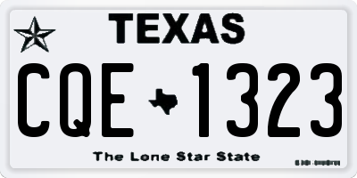 TX license plate CQE1323
