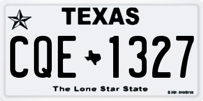 TX license plate CQE1327