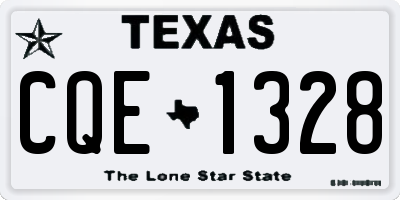 TX license plate CQE1328