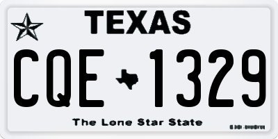 TX license plate CQE1329