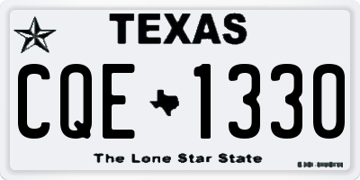 TX license plate CQE1330