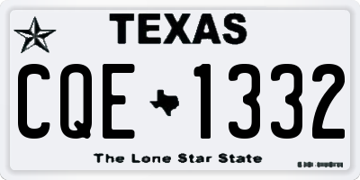 TX license plate CQE1332