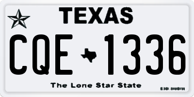 TX license plate CQE1336