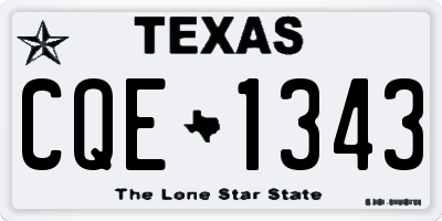 TX license plate CQE1343