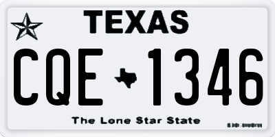 TX license plate CQE1346
