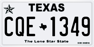 TX license plate CQE1349
