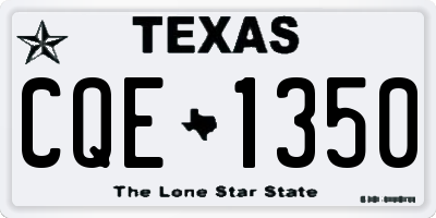 TX license plate CQE1350